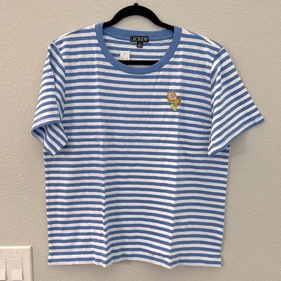 Jcrew Wide-sleeve lemon graphic T-shirt, NWT, size XL - Picture 2 of 3